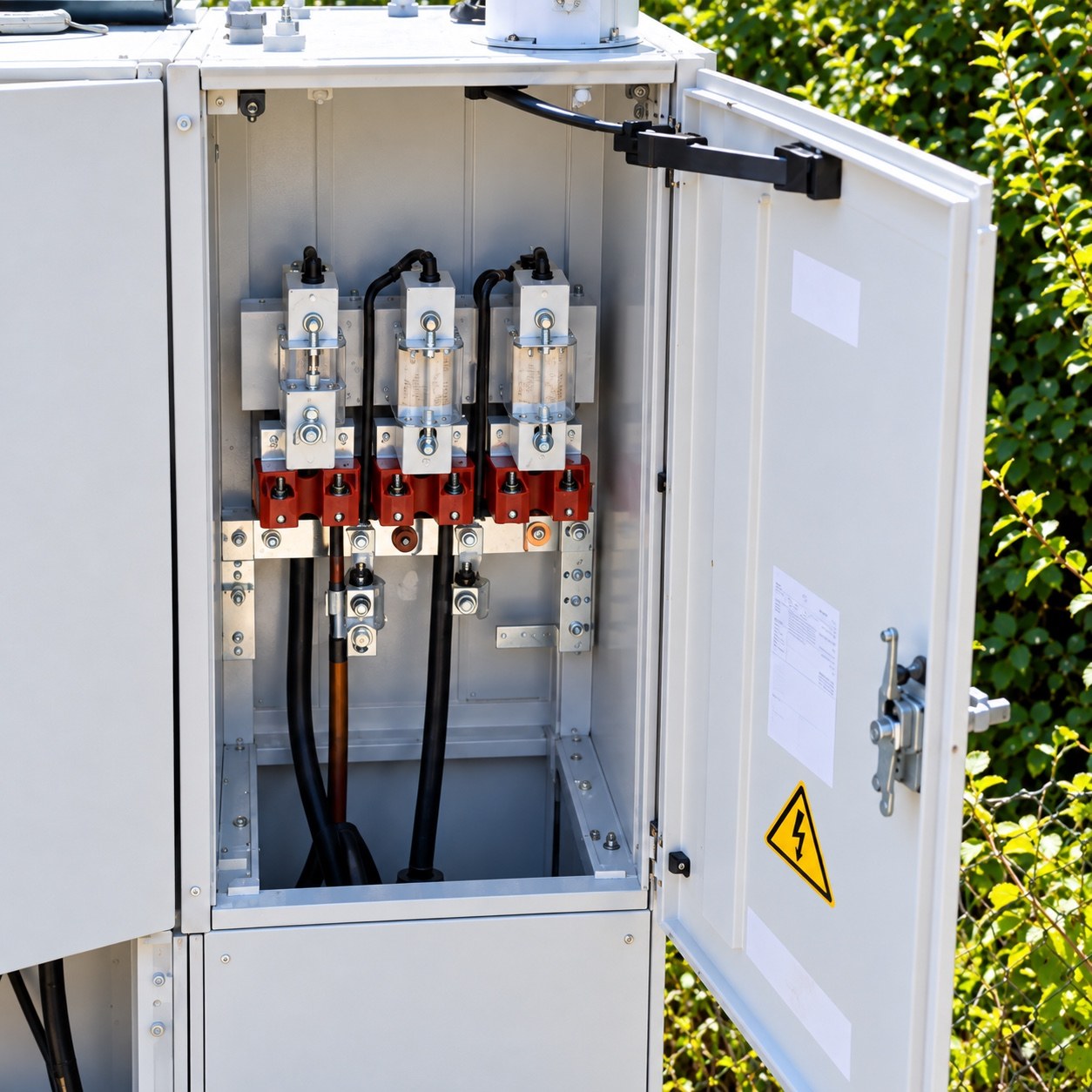 Detail zapojení elektrického rozvaděče